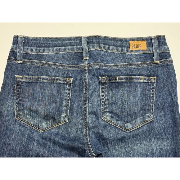 Paige Verdugo Ankle Jeans Women’s 26 Dark Wash Skinny Raw Hem Stretch Denim USA - Picture 8 of 8